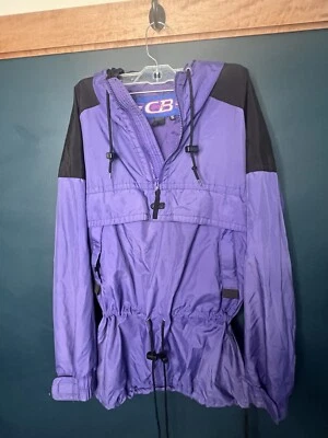 Vintage CB Sports Packable Windbreaker Plum Mens Small S Pullover Jacket Foto 1 de 4