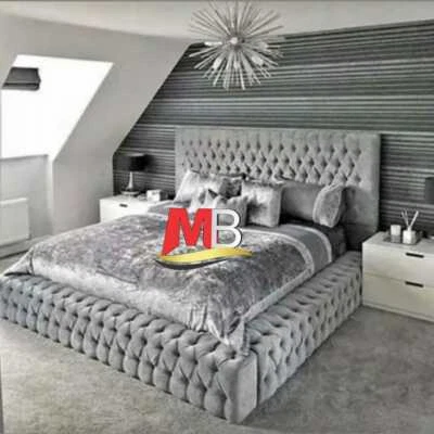 BE&D Ambassador Bed in Plush Velvet – Upholstered Frame /Without Mattress