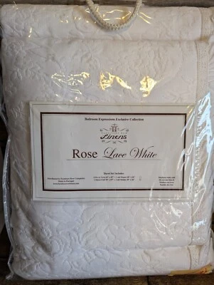 Розовое кружево белый полный пододеяльник и 2 стандартных наволочки Португалия  - Изображение 1 из 4