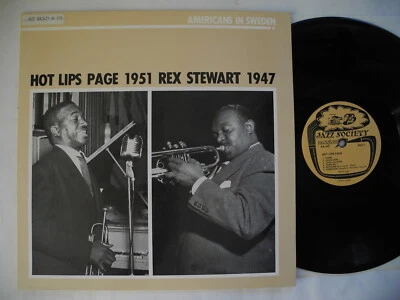 HOT LIPS PAGE 1951 REX STEWART 1947 Same s/t LP 1985 Sweden Near Mint - Image 1 of 2