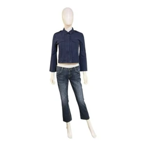 BB Dakota Navy Blue Utility Crop Jacket, XS - Picture 1 of 10