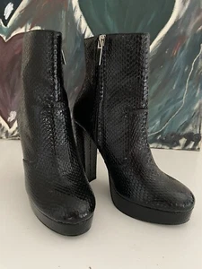 Stiefeletten ALDO Highheel Ankle Boots Damen Edel Schwarz Gr.37 Plateau Wie neu - Bild 1 von 9