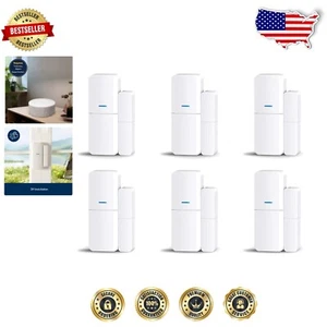 6-Pack Home Security Sensors - Compact & Reliable Door and Window Protection - Picture 1 of 4