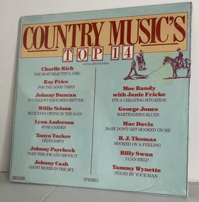 Country Music’s Top 14 LP SEALED Record (1981, CBS, P 15829) Johnny Cash - Image 1 of 4