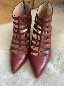 Michael Kors heels straps burgundy heels size 7.5 - Afbeelding 1 van 6