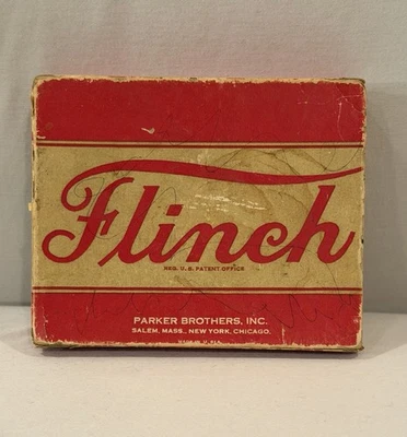 Vintage FLINCH Card Game, Parker Brothers. Copyright 1938. Original Box - Image 1 of 4