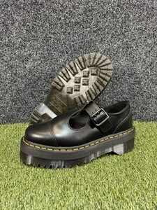Dr Martens Women’s Size 8 US Bethan Smooth Black Leather Shoes bar Mary Jane New - Picture 1 of 9