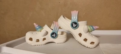 Crocs Clásico Zueco Arco Iris Unicornio Unisex Bebé Zapatos Talla C4 Niño Niña Blanco... Foto 1 de 4