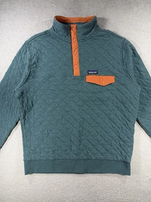 Patagonia Organic Cotton Quilt Snap-T Pullover Sweatshirt L Turquoise Gorpcore - Image 1 of 4