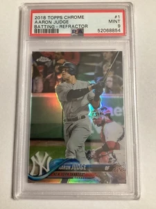 2018 Topps Chrome AARON JUDGE 1 Batting Refractor PSA 9 MINT - Picture 1 of 4