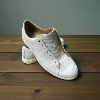 Zapatilla deportiva Cole Haan Grand Crosscourt II para hombre de cuero blanco talla 11,5 M C26515 Foto 1 de 4