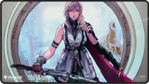 Ultra Pro Black Stitched Playmat MTG x Final Fantasy - Lightning Army of One NEW - Imagen 1 de 4