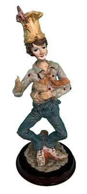 Duncan Royale Clown Holding Sad Mask At Side Unmarked-S4 - Image 1 of 4