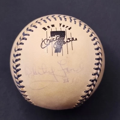 WHITEY FORD #16 SIGNED INSCRIBED MICKEY MANTLE COMMEMORATIVE BASEBALL YANKEES - Image 1 of 4