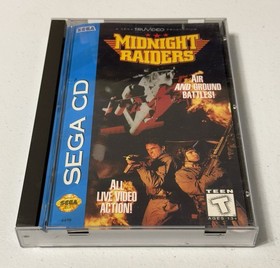 Midnight Raiders Sega CD, 1994 W/reg Card Tested Authentic