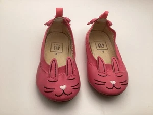 Baby GAP Bunny Pink Ballet Flat Slip On Shoes Size 5 - Picture 1 of 5