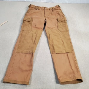 Duluth Trading Pants Mens 36x34 Brown Double Knee Cargo Canvas Work Wear 95209 * - Picture 1 of 13