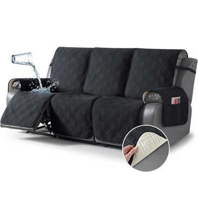 Funda reclinable asiento triple antideslizante 100% impermeable, protección decoración hogar Foto 1 de 4