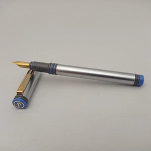 WATERMAN FORUM SILVER CATRIDGE FOUNTAIN PEN GP F NIB VINTAGE UNIKED - Picture 1 of 9
