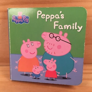 Peppa Pig PEPPA'S FAMILY Beautiful Miniature Picture Book Kid Story (Board Book) - Picture 1 of 9