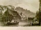 Namur, on the Sambre, Teilansicht mit Wassermühle, (Namur on the Sambre), Namur 