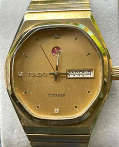 Watch Rado Voyager Day/Date Automatic Knight MEN'S Watch, Gold Dial Watch - Picture 1 of 13
