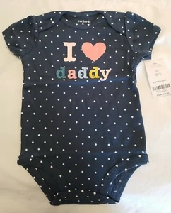 Carter's I Love Daddy Original Bodysuit Baby Girl 9 Month - Picture 1 of 4