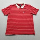 Abercrombie & Fitch Polo Shirt Mens XL Red Striped Logo