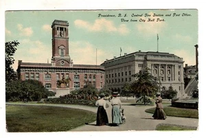 Postal Providence RI Estación Central de Bomberos Oficina de Correos Ayuntamiento Parque De Colección - Imagen 1 de 2