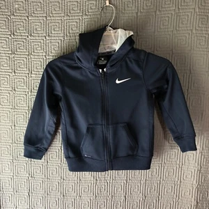 Nike Full Zip Hoodie Jacket Boys Size 4t Navy Blue - Picture 1 of 6