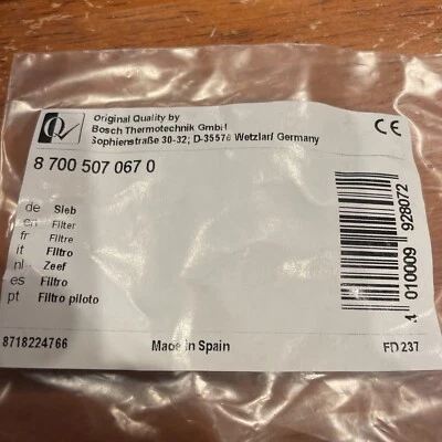 BOSCH FILTER 87005070670 8 700 507 067 0 PG31/38 - Image 1 of 3