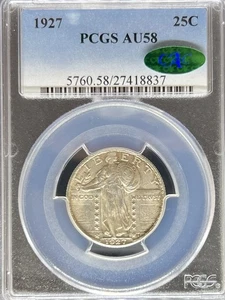 1927 Standing Liberty Quarter AU58 PCGS CAC (#PA27418837) - Picture 1 of 2