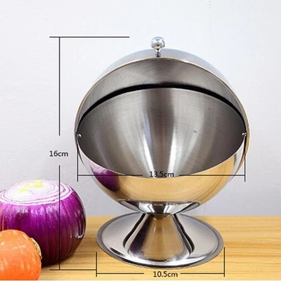 Barattolo Di Acciaio Inossidabile Zuccheriera Sferica Contenitore Per Spezie - Immagine 1 di 4