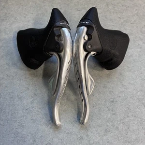 Vintage Campagnolo Veloce 2/3 X 8 Speed Ergo Shifters Brakes NEW HOODS! 80’s - Picture 1 of 12