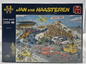"Grand Prix" by JAN VAN HAASTEREN Comic 2000 Piece Jumbo Puzzle NEW SEALED - Picture 1 of 11