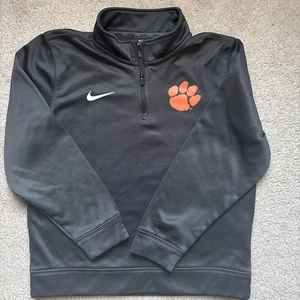 Chaqueta Nike Dri-fit Clemson Tigers Ligera 1/4 Cremallera Juvenil Talla M Gris - Imagen 1 de 3