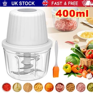 Mini Food Chopper Electric Processor Blender Glass Mixer Garlic Spices Grinder - Picture 1 of 16