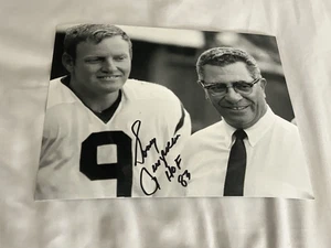 Foto autógrafo firmada 8x10 de Vince Lombardi de los Washington Redskins SONNY JURGENSEN H - Imagen 1 de 1