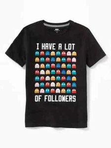 NWT OLD NAVY Pac-Man Arcade I Have A Lot of Followers Tees T-Shirt Boys XSSML XL - Picture 1 of 2