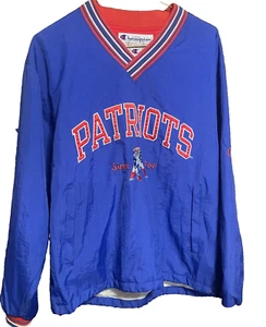 Champion New England Patriots NFL Pullover Jacket Sz Med - Picture 1 of 23