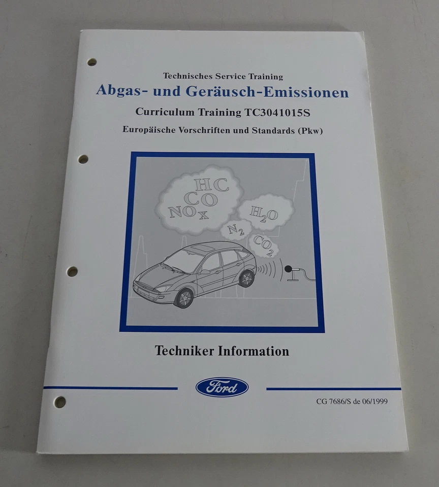 Informations Techniques Service Training Ford Gaz D Bruit Emissionen, 1999 - Photo 1/1