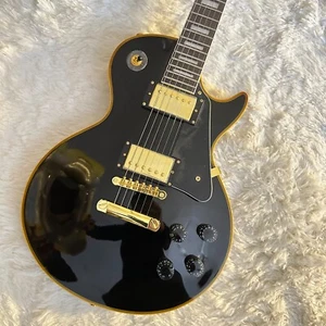 IN STOCK black 6 string 22 Frets LP electric guitar gold hardware 2H - Picture 1 of 10