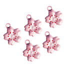  5 PCS Pink Iron Cherry Blossom Bell Puppy Collars for Litter Pet