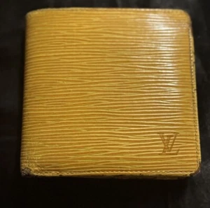 LOUIS VUITTON Epi Bifold Wallet Yellow Made In France - Picture 1 of 8