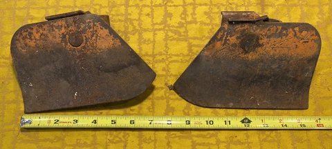 Qty 2 Vintage Hand Plow Jr Garden Tiller Replacement Blade Farm Tractor Barn Cover