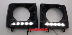 HEAD LAMP LIGHT COVER+LED DRL FRAME FOR MERCEDES W463 G500/G350/G63 BLACK - Picture 1 of 1