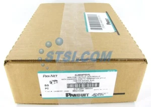 (BOX OF 50) Panduit CJ688TGVL Cat6 Mini-Com Jack Module, Violet GENIUNE ~STSI - Photo 1/4