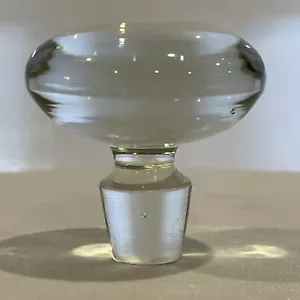 VTG Bottle Decanter Stopper Clear Round Ball Mushroom Glass Crystal Heavy 9oz!! - Picture 1 of 15
