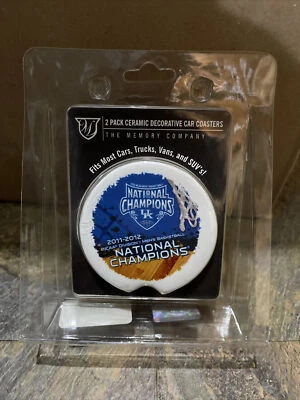 2 Pack UK Kentucky 2011-2012 National Champions Ceramic Decorative Car Coasters - Image 1 of 2