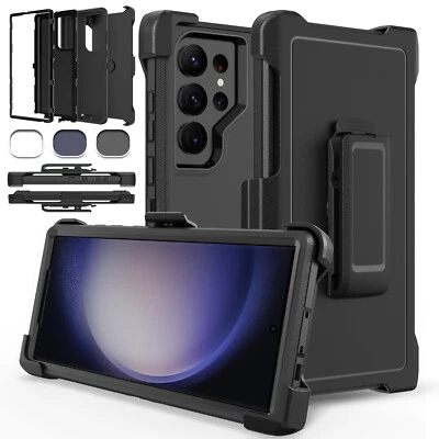 For Samsung Galaxy S23 S23+S23 Ultra  Shockproof  Defender Hard  Case /Belt Clip - Image 1 of 4